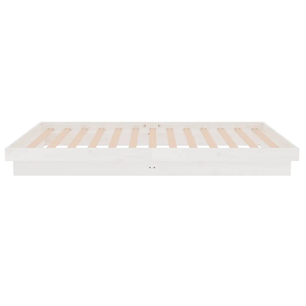 Giroletto-Struttura Letto Bianco in Legno Massello 90x200 cm 333612