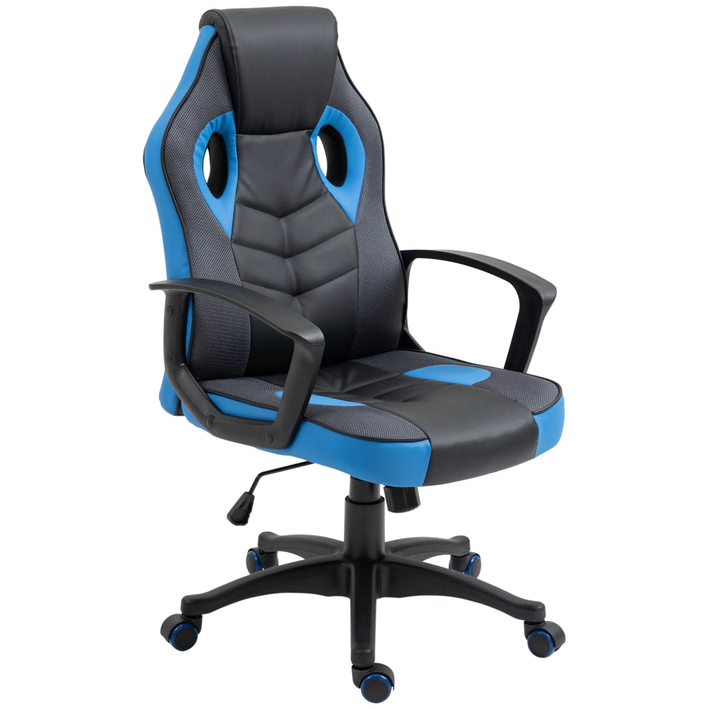 Sedia da Ufficio Girevole con Rotelle in Similpelle ¨C Minimal ¨C Nero