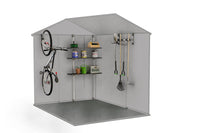 Appendi Attrezzi 74x15x30 cm Keter con 4 Ganci Capacità Totale 36 kg in Acciaio Grigio e Nero