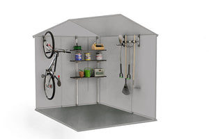 Appendi Attrezzi 74x15x30 cm Keter con 4 Ganci Capacità Totale 36 kg in Acciaio Grigio e Nero