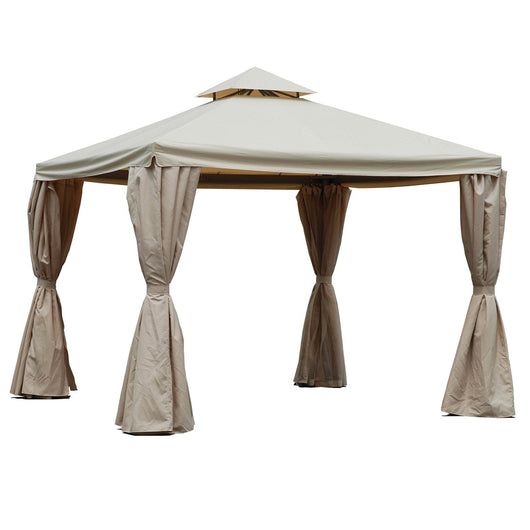 Gazebo da Giardino 3x3m in Alluminio Dallas Lujo Beige
