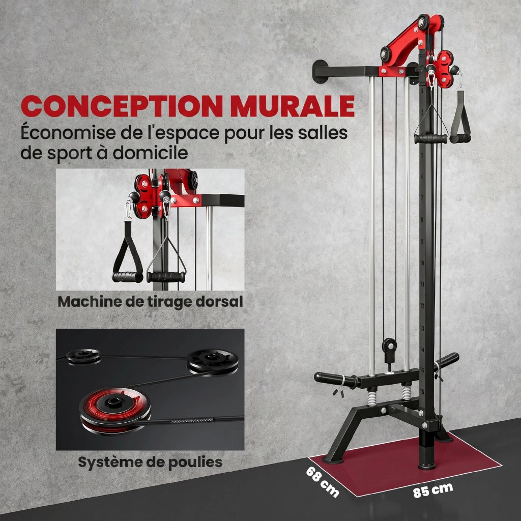 Attrezzatura Palestra Cavi ¨C Minimal ¨C 85x68x210cm Nero