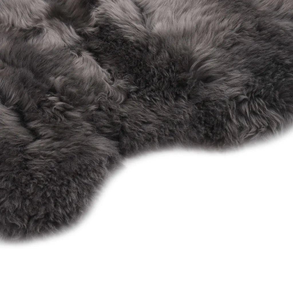 Tappeto in Pelle di Montone 60x90 cm Grigio Chiaro 284708