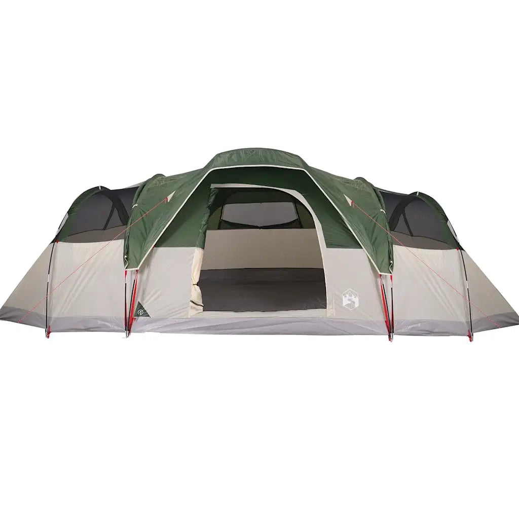 Tenda Familiare a Cupola per 11 Persone-Tenda da campeggio Verde Impermeabile