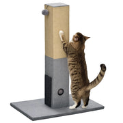 Grattatoio per Gatti con Palla e Sonagli ¨C Zephmum ¨C 59.5x39x79cm Grigio Beige