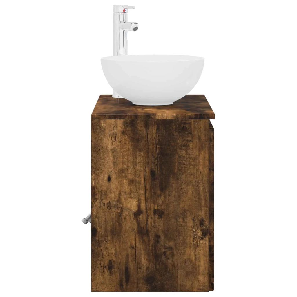 Mobile Lavabo da Parete Rovere Fumo 49,5 x 41 x 64,5 cm 890397