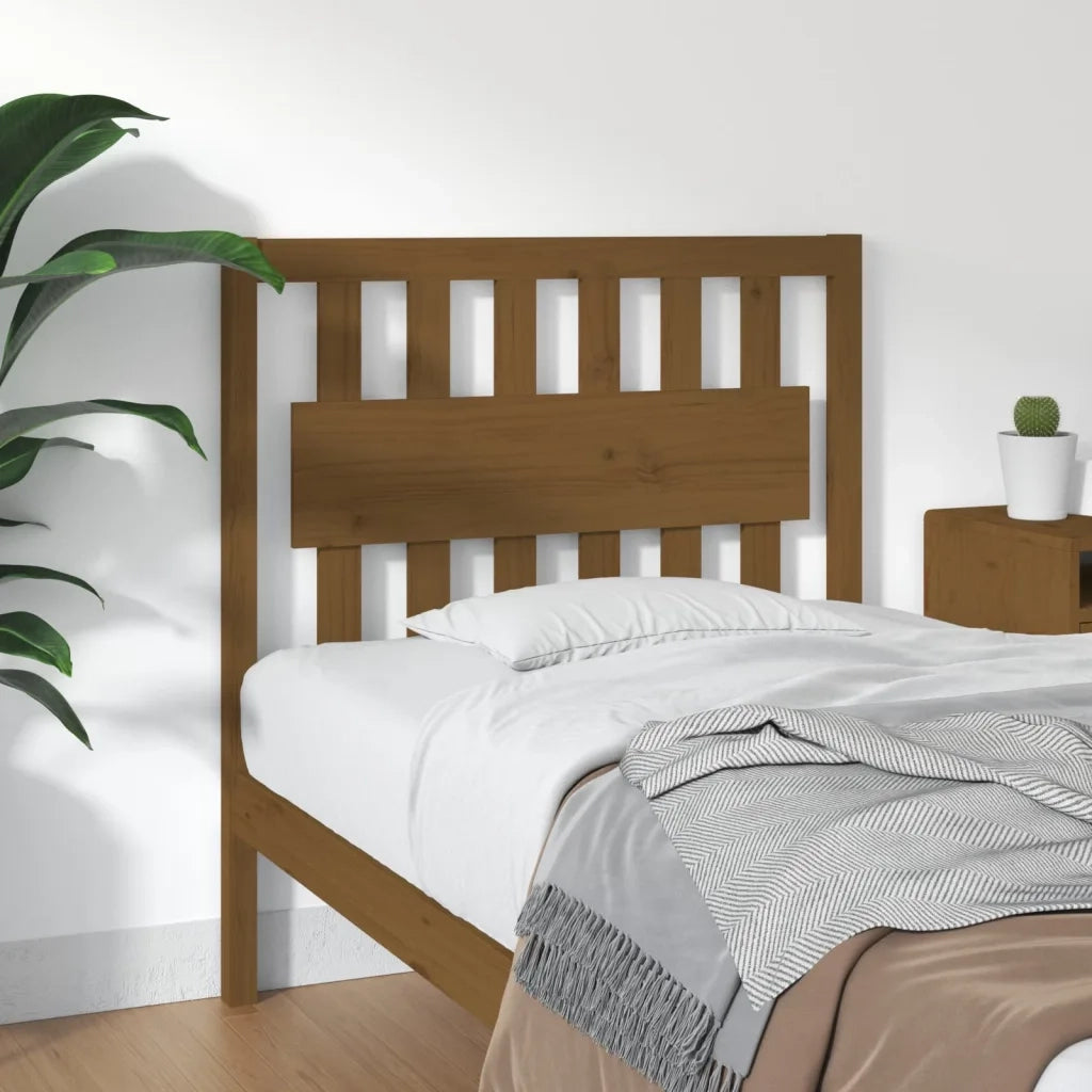 Testiera per Letto ambra 95,5x4x100cm in Legno Massello di Pino