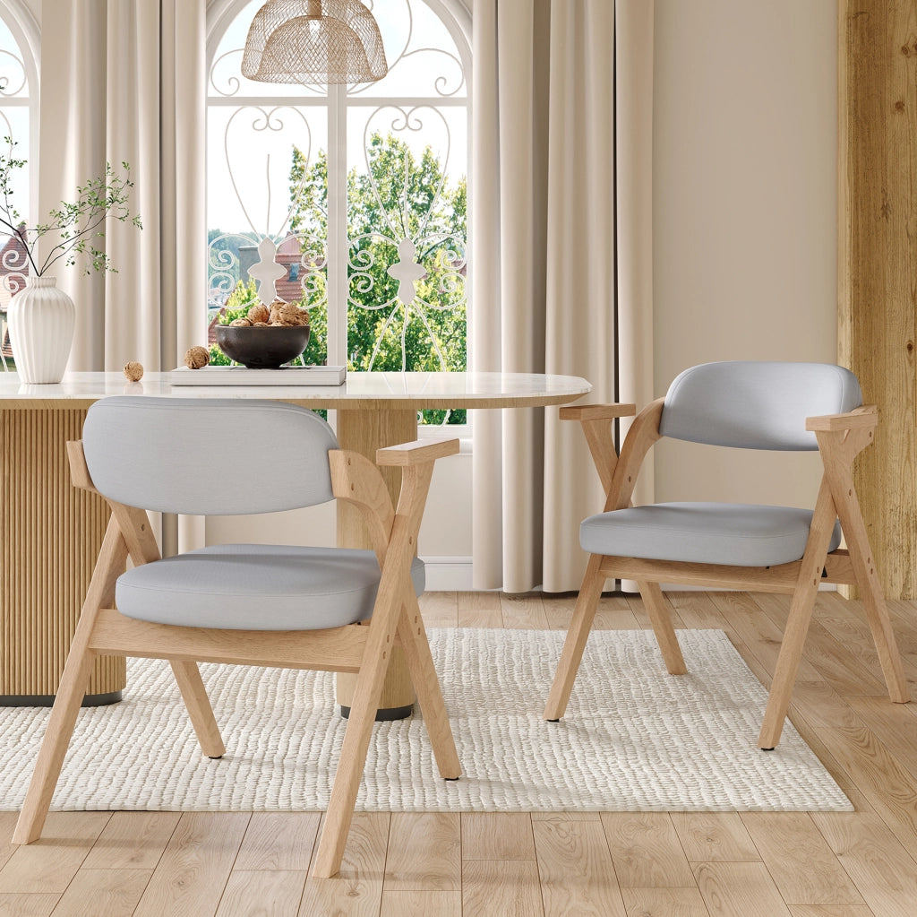 SEDIA PIEGHEVOLE Set da 4 pezzi in legno massello grigio con braccioli