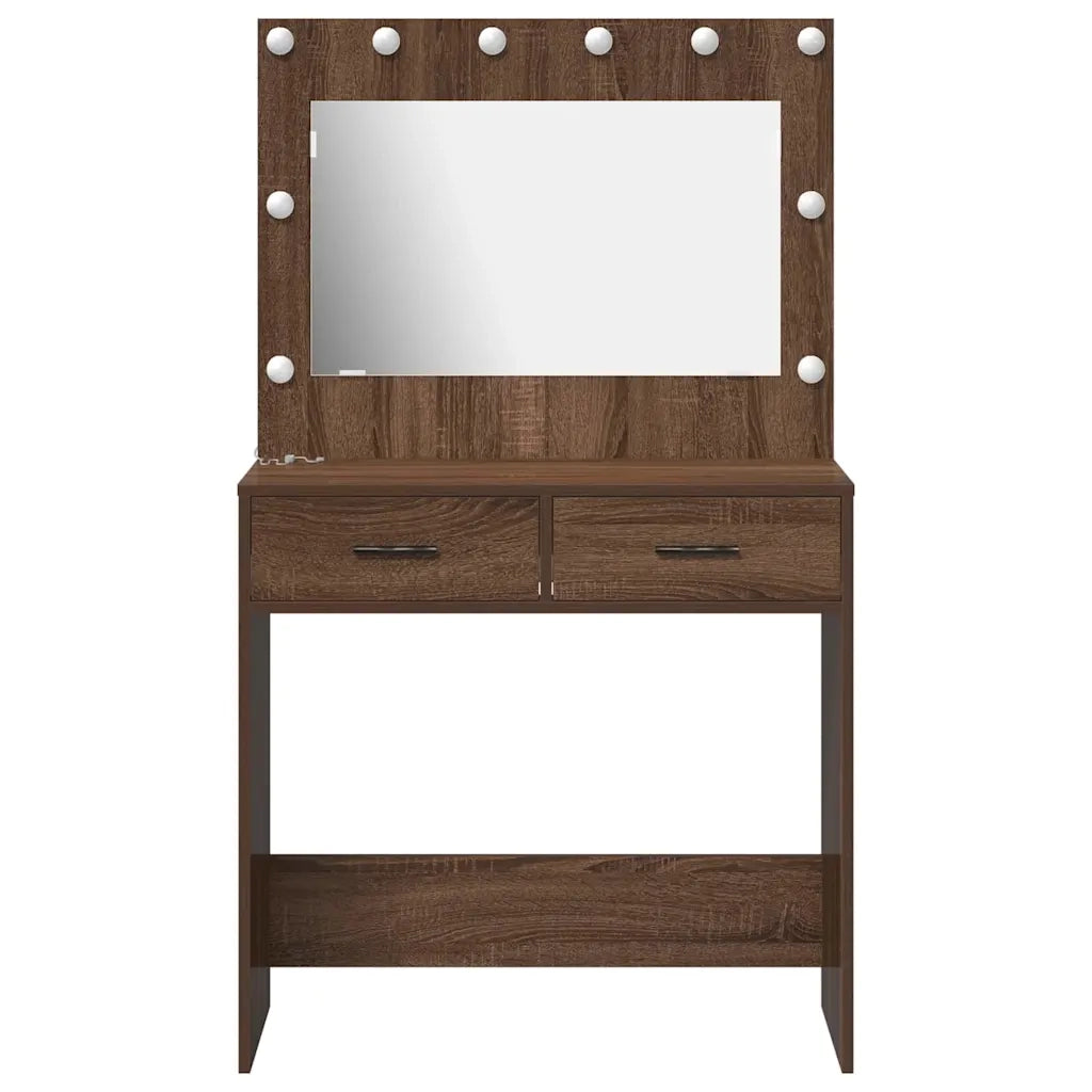 Tavolo da Trucco con cassetto Rovere Marrone 78,5 x 41 x 135 cm