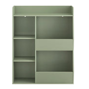 SoBuy Libreria Montessoriana per Bambini - Scaffale Portagiochi con 5 Scomparti Aperti - Libreria da Terra per Cameretta Verde 80x34x104 cm KMB55-K-GR