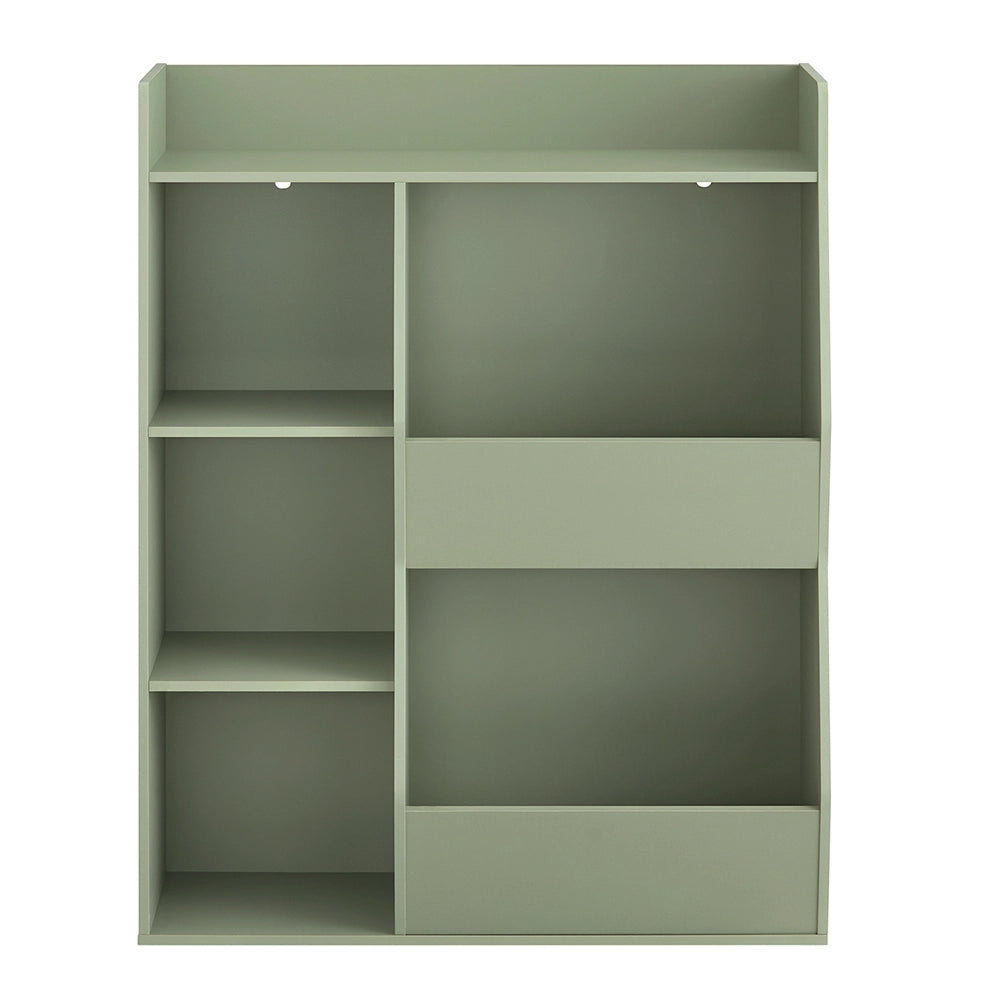 SoBuy Libreria Montessoriana per Bambini - Scaffale Portagiochi con 5 Scomparti Aperti - Libreria da Terra per Cameretta Verde 80x34x104 cm KMB55-K-GR