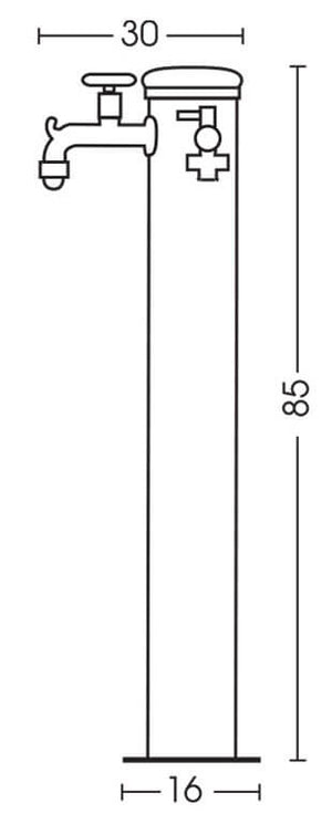 Fontana da Giardino con Doppio Rubinetto Belfer 42/ARRA Verde Acido