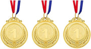 Medaglie da Sport - 3 pacchi - Medaglie Metalliche - Medaglie Olimpiche - Medaglie per Giornata Sportiva - Medaglia con Fregio - Medaglie d'Oro 5cm - Medaglie da Sport