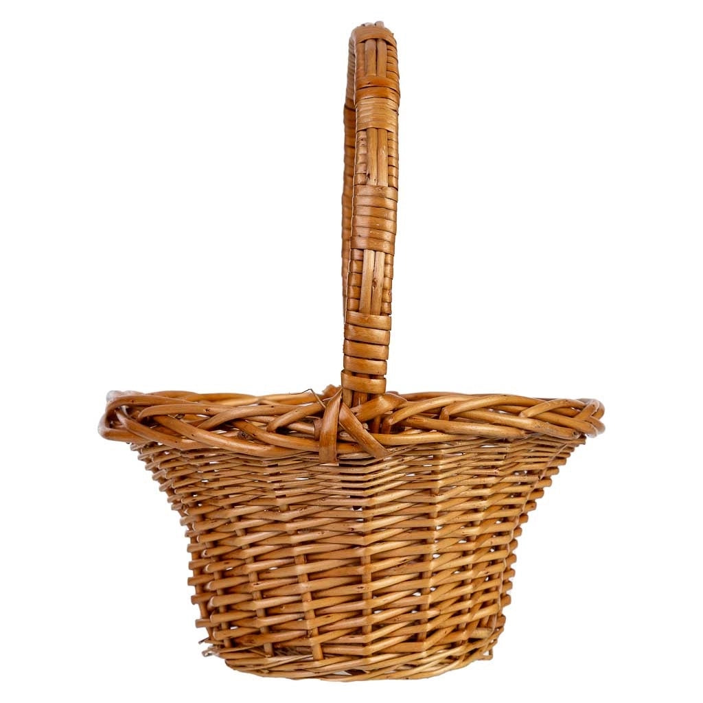 Cesto in vimini marrone 21x21x11/26h cm