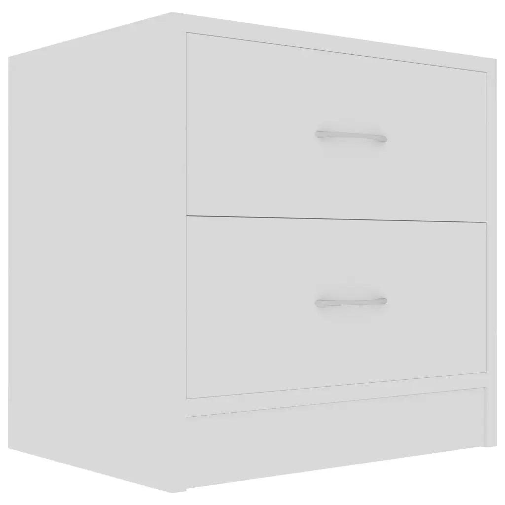 Comodino Bianco 40x30x40 cm Legno Ingegnerizzato cod mxl 43441