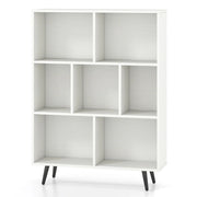 Scaffale moderno portaoggetti a 7 cubi 80 x 24 x 107 cm con caratteristiche di sicurezza rinforzate sensazione di comfort legno MDF bianco 20_0014792