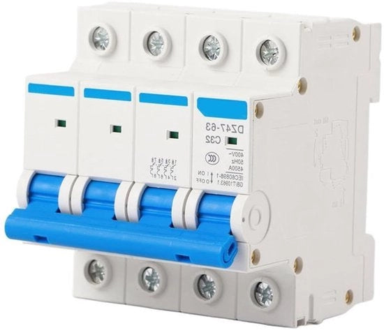 Miniatore di interruzione del circuito RCB - Sicurezza elettrica - 32A 400V - Tipo aerei - Costruzione industriale - Trasformazione di rete - Adatto per DZ47-63 4P - Blu