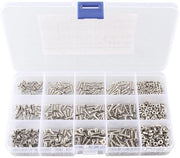 Set di Viti Assortito con 660 Pezzi - Viti a 6 Siti a Testa Piana - Viti Sottoposte - in Acciaio Inossidabile - Inclusa Scatola di Riposo