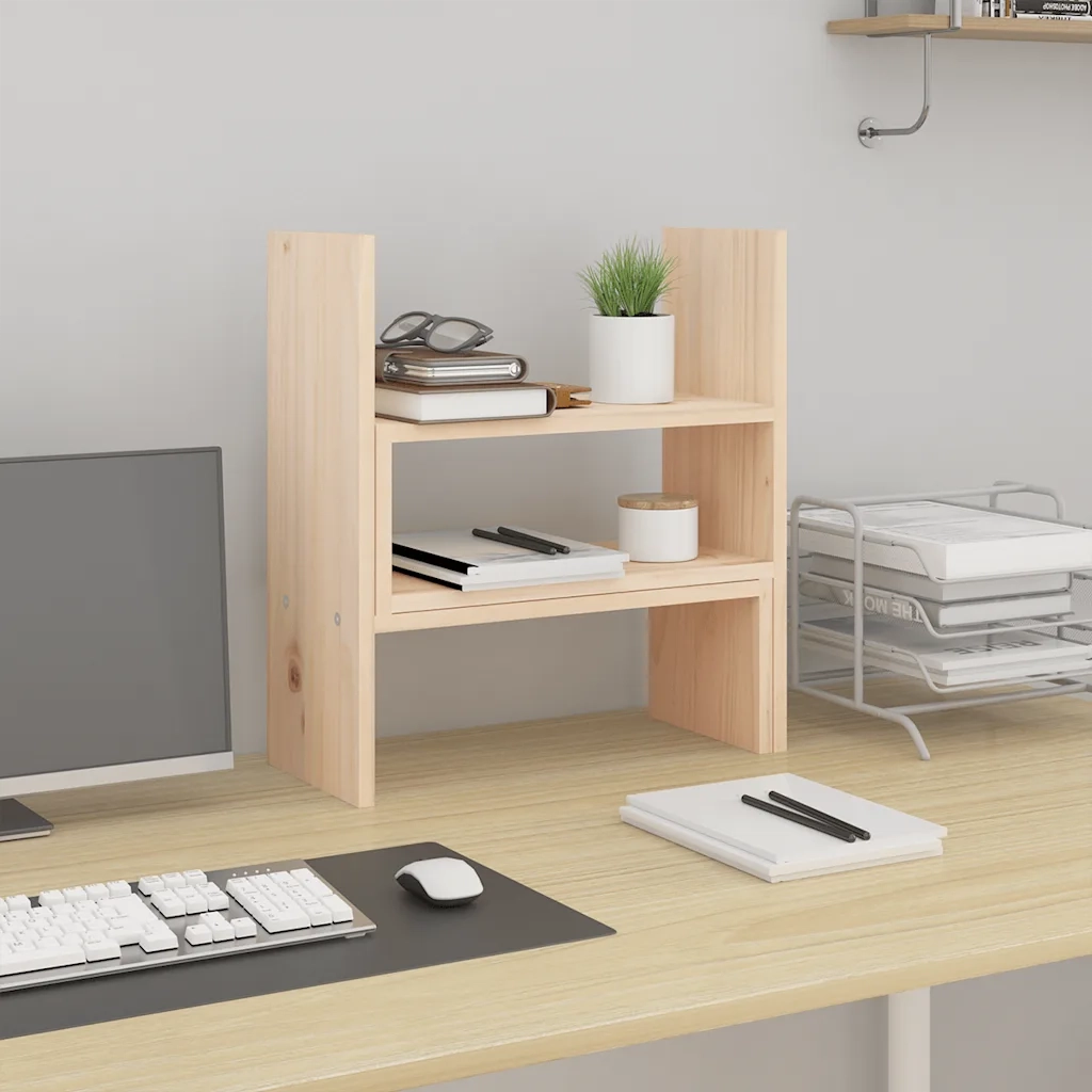 Supporto per Monitor (39-72)x17x43 cm in Legno Massello di Pino 814009