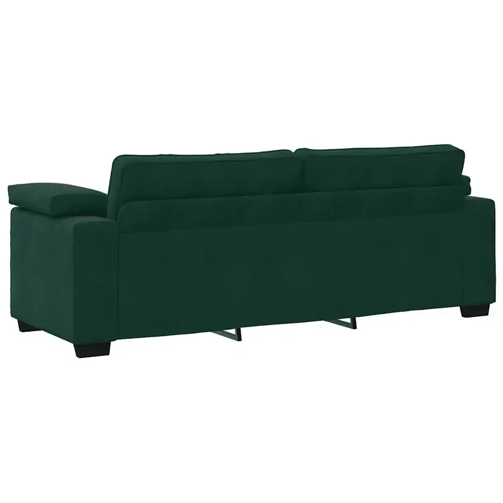 Set di Divani 3 pz con Cuscini Verde scuro in Velluto 3324669