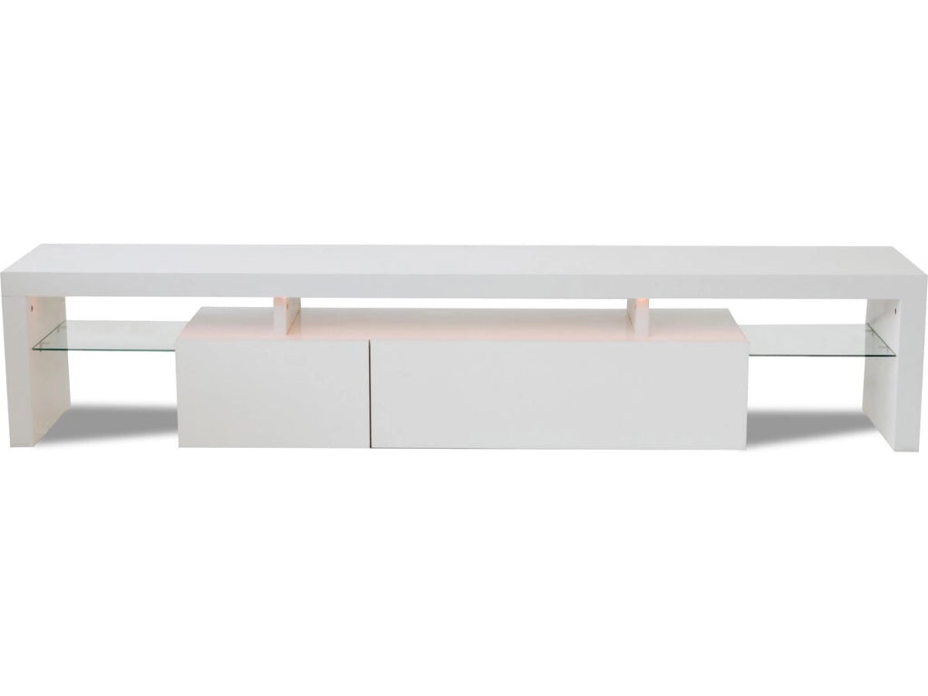 Mobile TV laccato LED "Tina" - 187,5 x 34 x 38 cm - Bianco