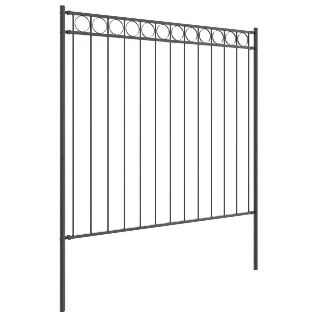 Recinzione da Giardino  Grigia 1,7x1,5 m in Acciaio
