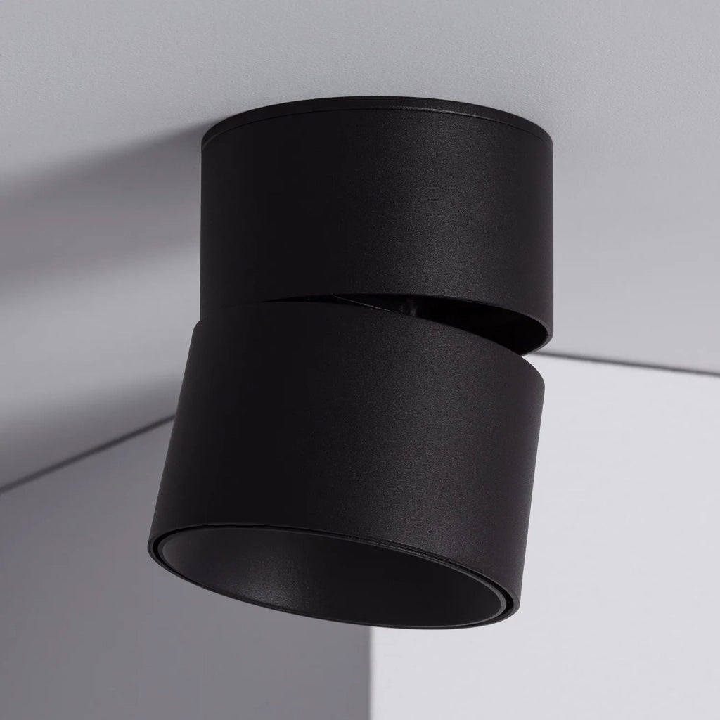 Spot LED 15W luce calda nero Abruzzo Romeo LPR-15W