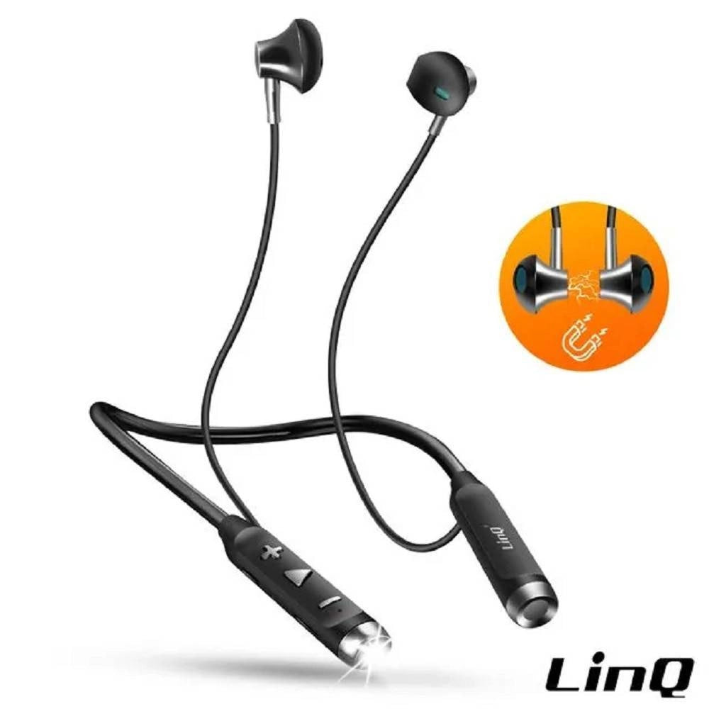 Trade Shop - Auricolari Cuffie Magnetici Bluetooth A Collo Con Torcia Led Sport Smartphone S800 -