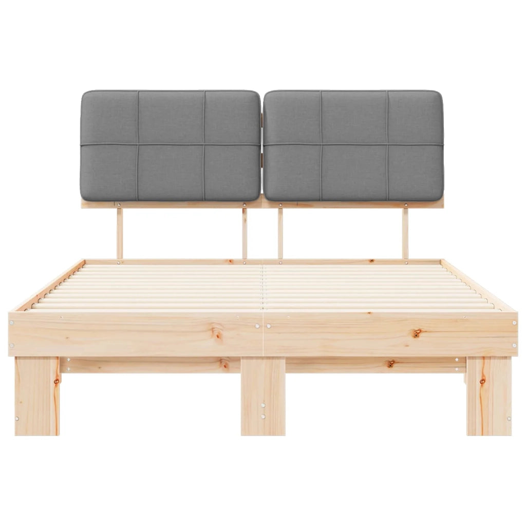 Letto con Testiera Rivestita Grigio chiaro 120 x 200 cm 877419