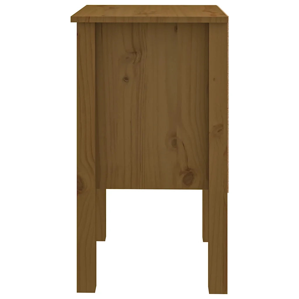 Comodini 2 pz ambra 40x35x61,5 cm in Legno Massello di Pino