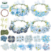 Set di Coroncine Fai da Te in Blu - 67 pezzi - Accessori per Capelli per Matrimonio e Feste di Compleanno - Attività di Fai da Te e Creatività - Possibilmente Hand-Made.
