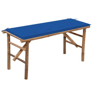 Panca da Giardino Pieghevole con Cuscino 118 cm in BambÃ¹