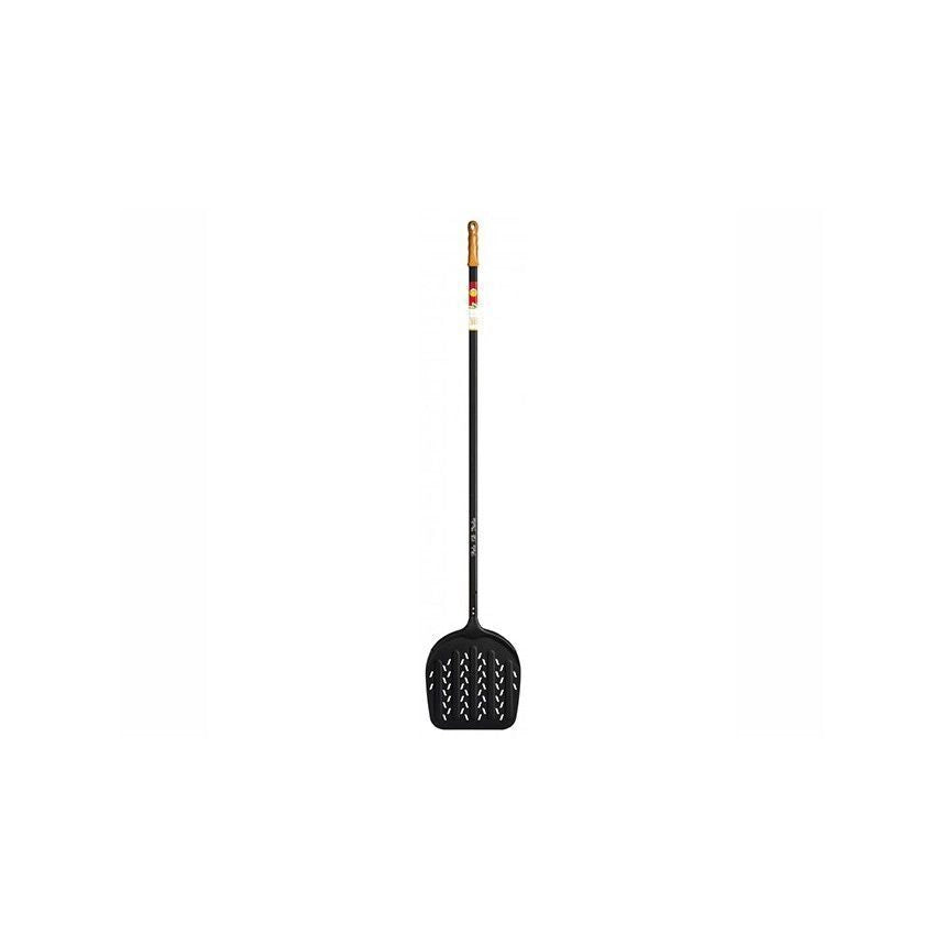 Lilly Codroipo 3646333 Italia 3D Pala Pizza Forata Alluminio Anodizzato 33 cm Manico 170 cm colore Nero