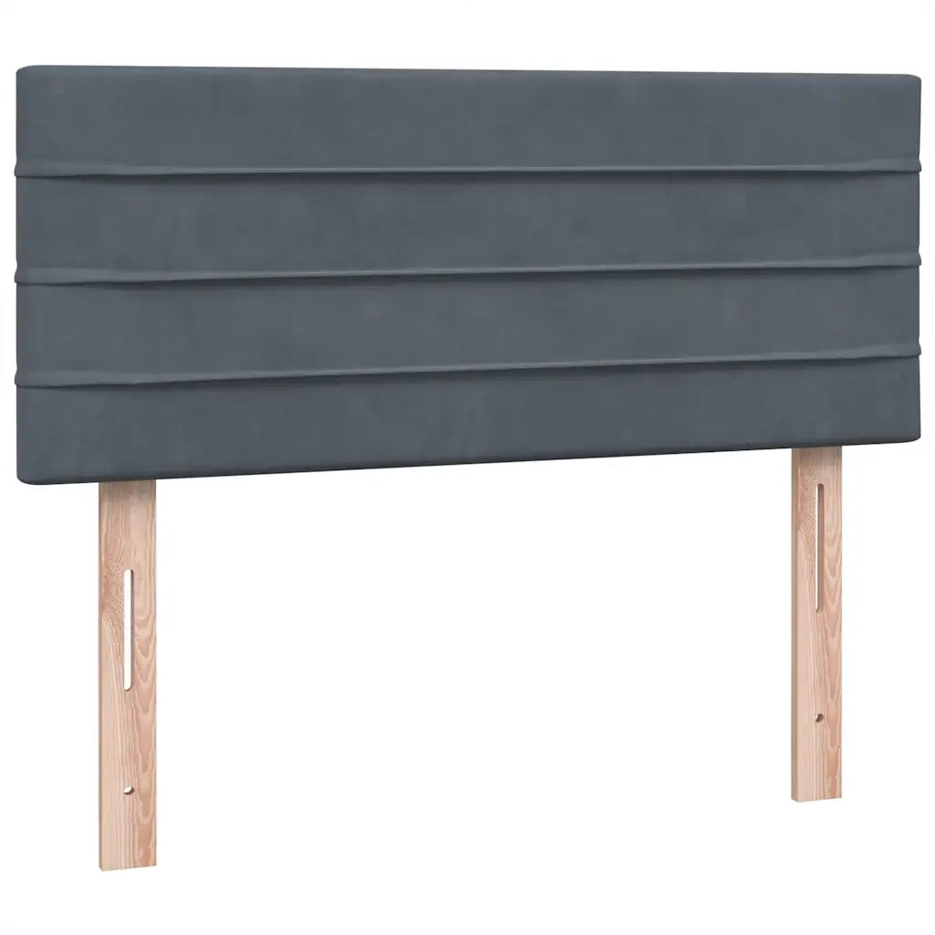 Letto a Molle con Materasso e LED Grigio Scuro 120x220 cm Velluto 3317020