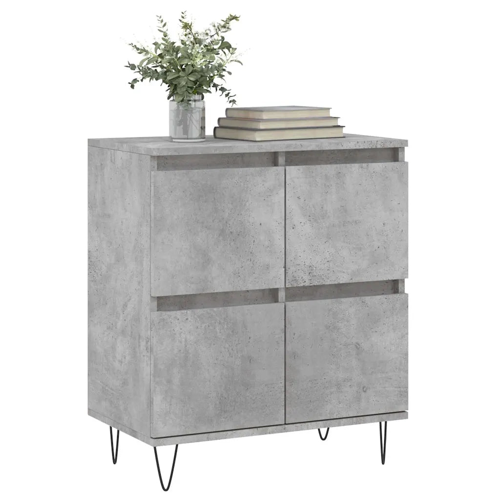 Credenza-Buffet-Armadio da cucina Grigio Cemento 60x35x70 cm in Legno Multistrato 626176