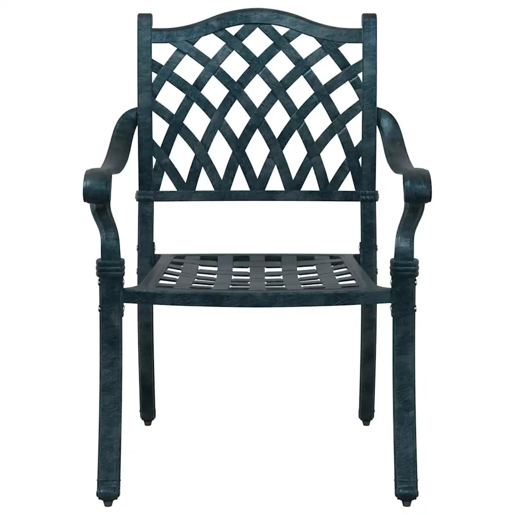Sedia da Giardino 2 pcs Verde 56 x 55 x 92.5cm Alluminio 42002377