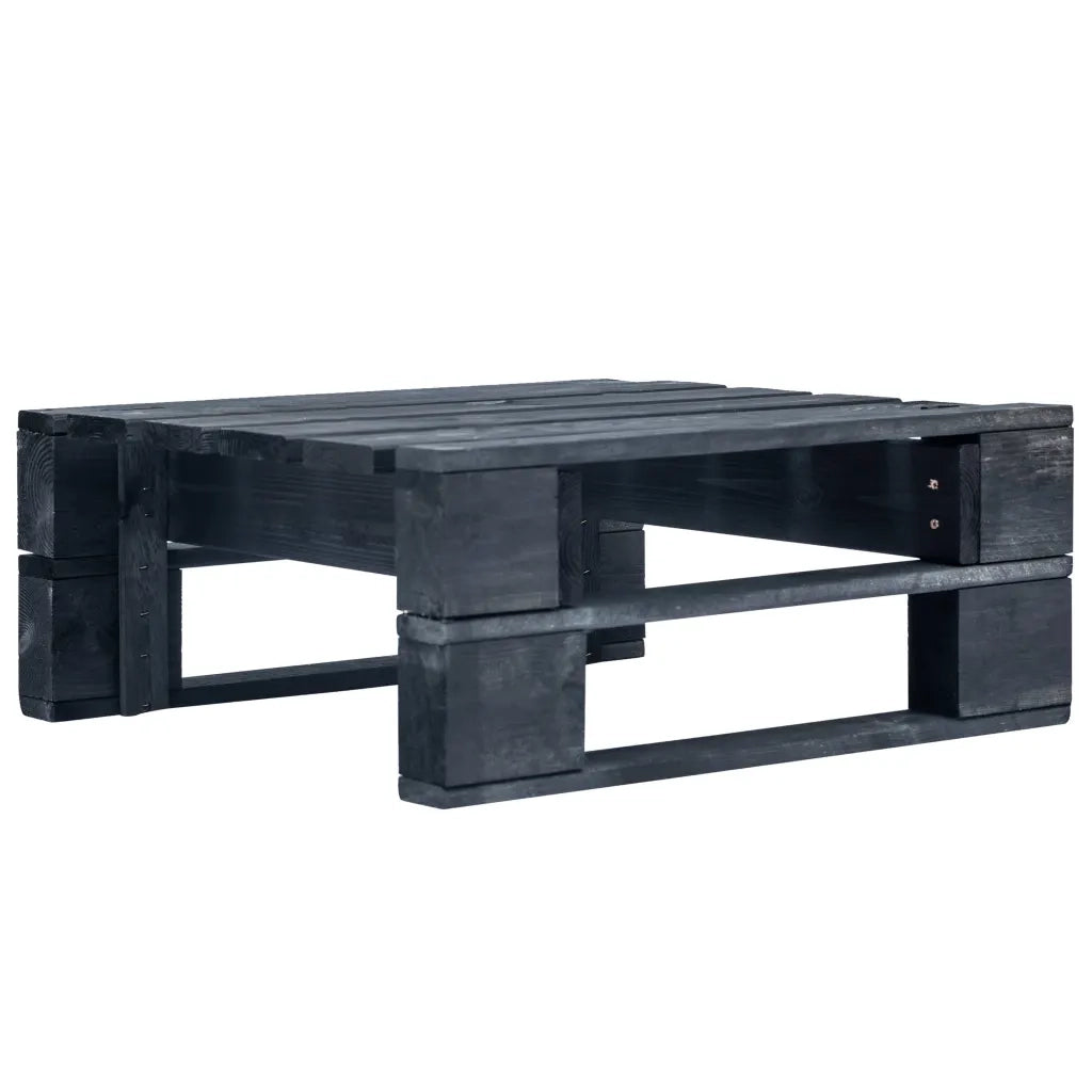 Ottomana da Giardino Pallet in Legno di Pino Impregnato Nero 3066435