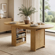 Tavolo da pranzo allungabile scandinavo in MDF rovere