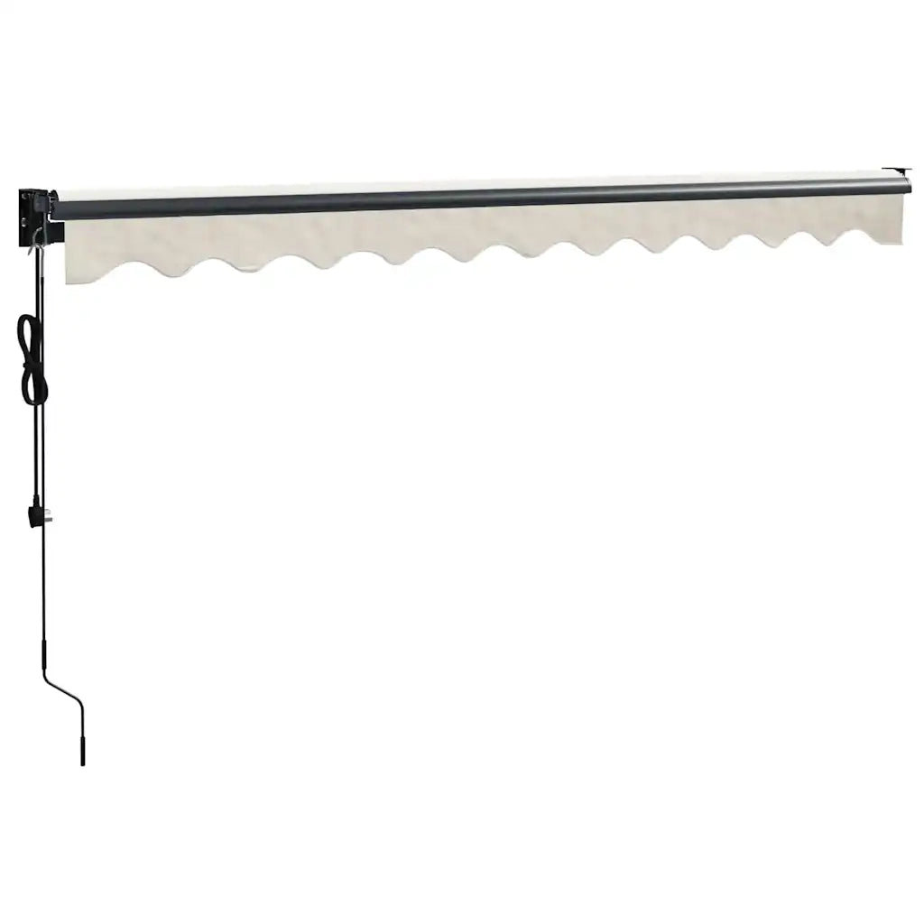 Tenda Sole Automatica Retrattile-Tenda parasole per balcone Crema 3,5x2,5 m 641140