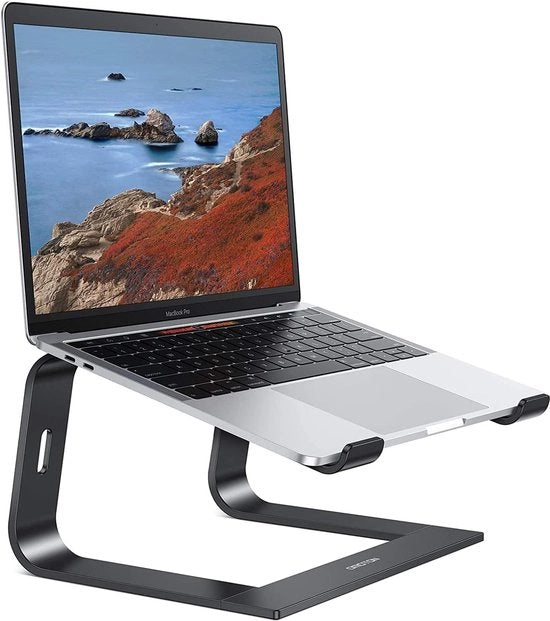 Supporto universale per laptop con ventilazione, riser ergonomico in alluminio per laptop da 10-16 pollici