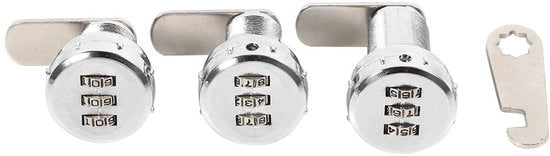 Combinatisegno per porta di casa con 3 cifre per borsa di consegna (dimensioni: 2# codice a 3 cifre per slot per 12~16mm)