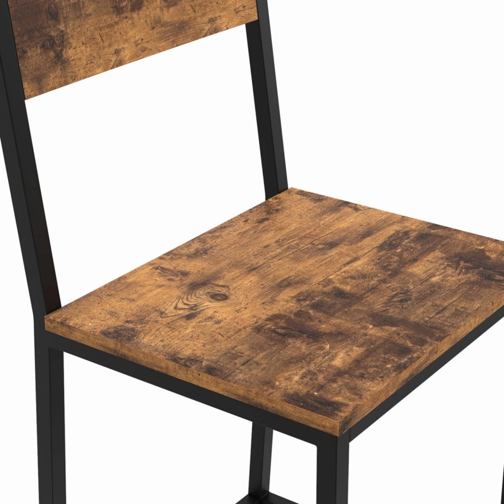 Lote de 4 taburetes de bar DAYTON con respaldo silla de cocina de diseño industrial