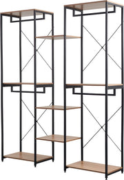Cassettone per abbigliamento - Cassa, Cassa per ripostiglio - Camera da letto, Camera da soggiorno - Multifunzione, Solido, Sicuro - Legno - 165x39x204,6 - Miele