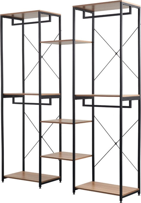 Cassettone per abbigliamento - Cassa, Cassa per ripostiglio - Camera da letto, Camera da soggiorno - Multifunzione, Solido, Sicuro - Legno - 165x39x204,6 - Miele