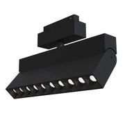 Base Illuminazione Points Rot Per Binario Moderno Alluminio Nero 20W Luce Calda