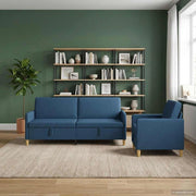Set di Divani con Storage 2 pz Blu Poliestere 3429240