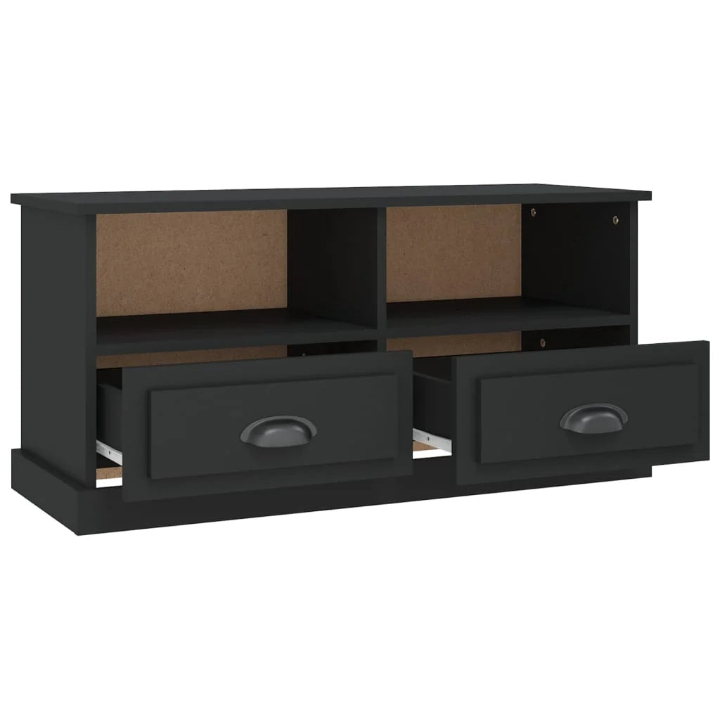 Mobile TV multimediale mensola TV credenza mobile TV per sala da pranzo soggiorno camera da letto 93 x 35,5 x 45 cm legno ingegnerizzato nero 02_0026365