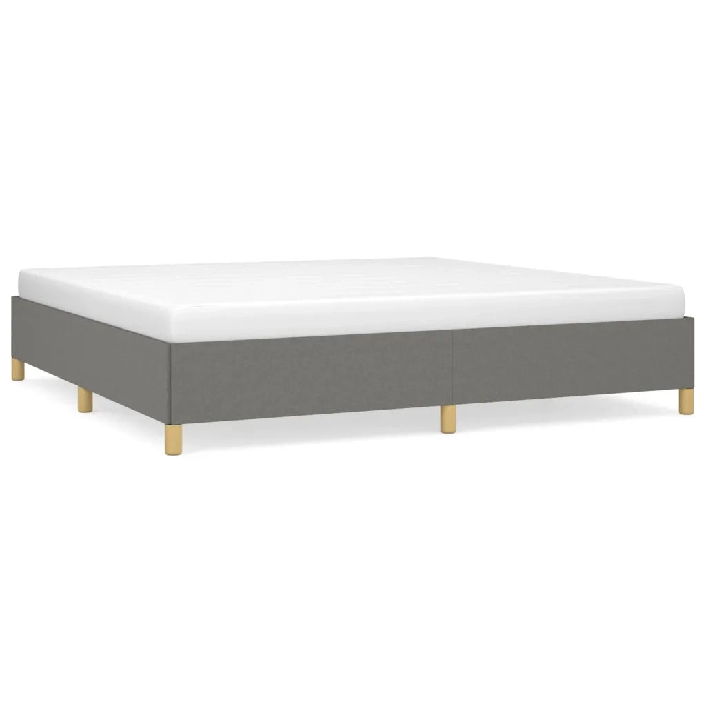 Giroletto senza Materasso-Struttura Letto Grigio Scuro 200x200 cm Tessuto 209175