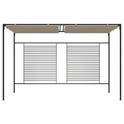 Gazebo con Tetto Retrattile 3x4x2,3 m Grigio Talpa 180 g/m² 313624