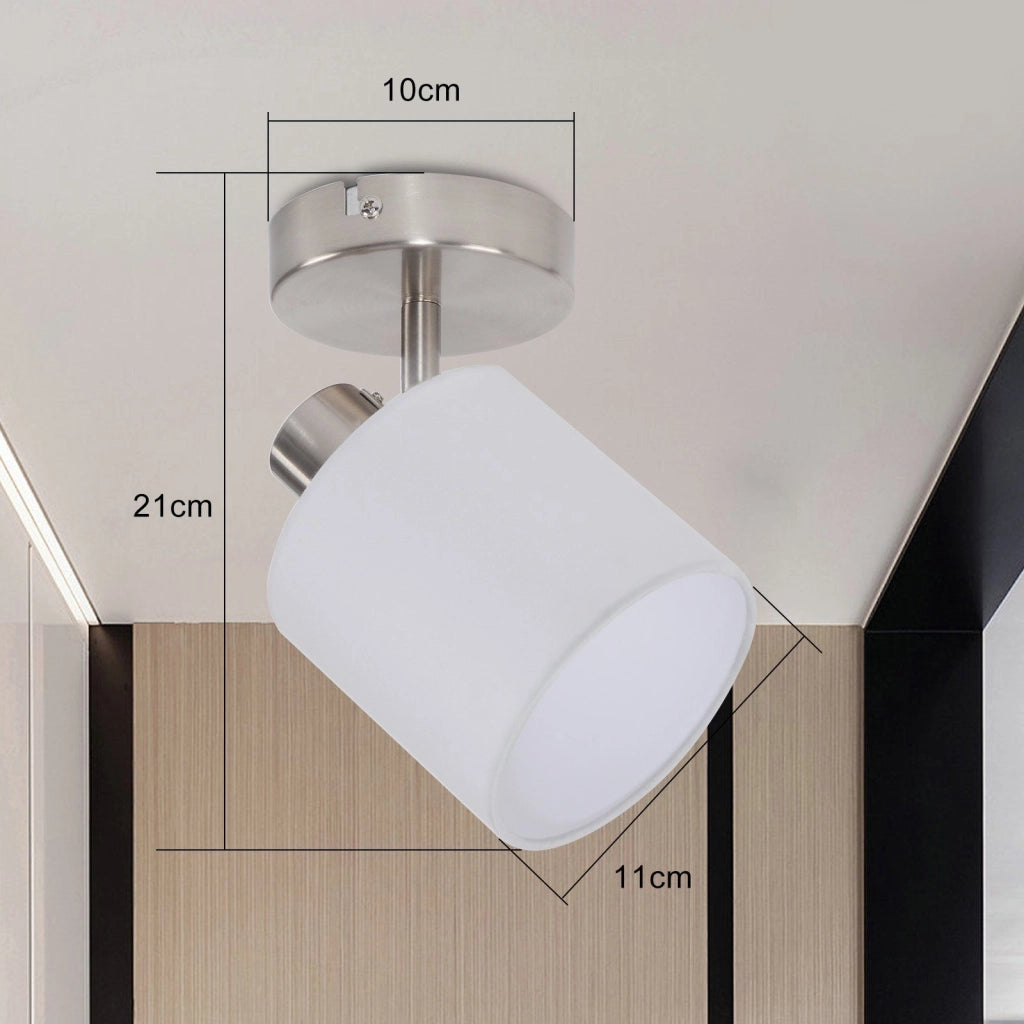 ZMH Faretto da soffitto nichel orientabili 350° E14 max 40W moderni per soggiorno camera letto cucina anche parete